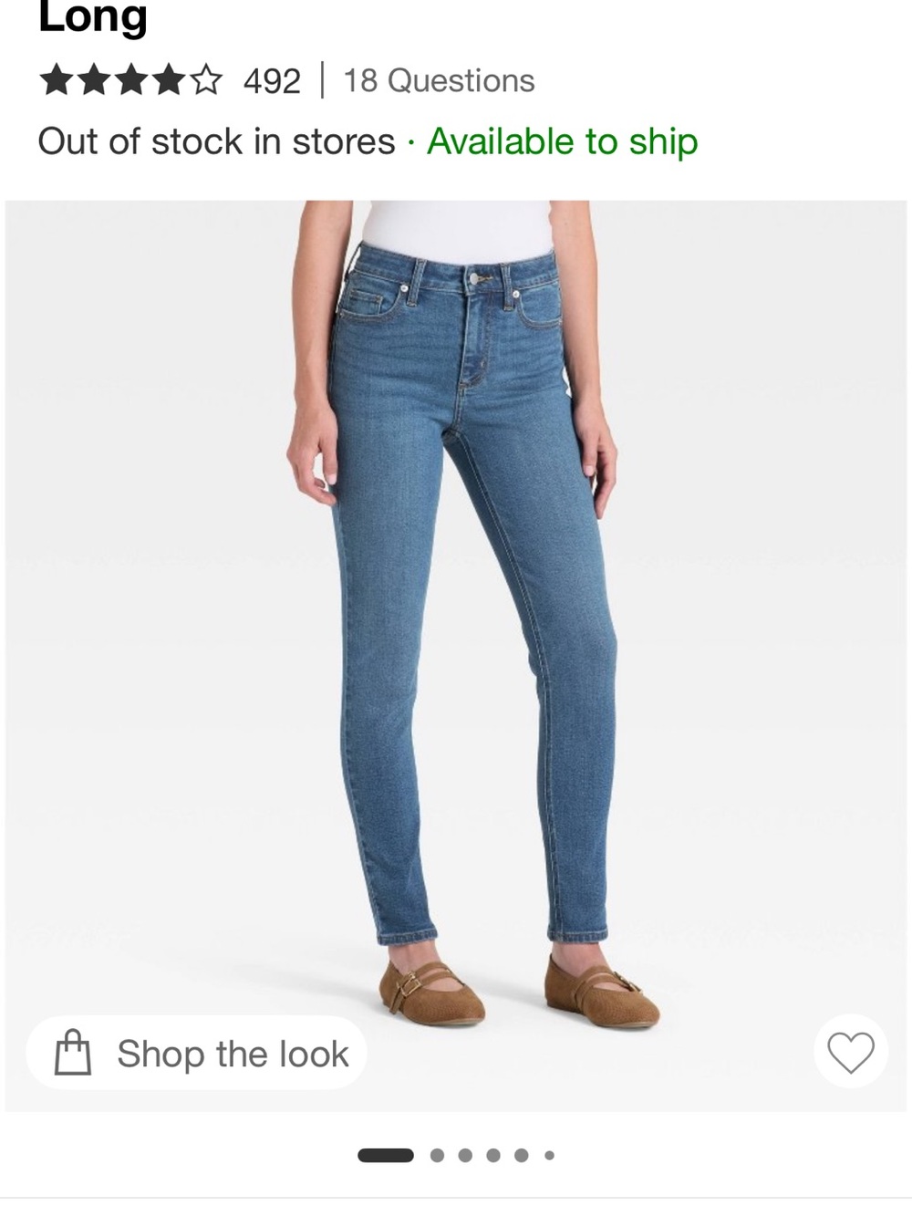 Universal Thread Women's High-Rise Skinny Jeans in Medium Blue Wash